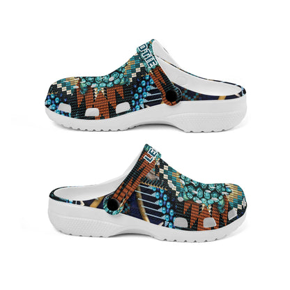 Custom Name Boho Tribal Sea Turtle Clogs – Meaningful Gift for the Whole Family