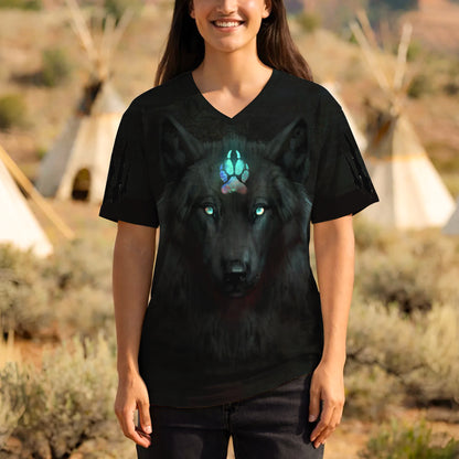 3D T-Shirt " Moonlit Wolf – Ethereal Glow & Mystic Presence"