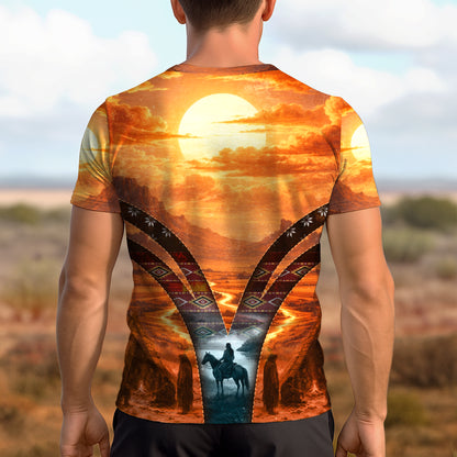 3D T-Shirt " Echoes of the Ancestors – The Chief Spirit Honoring Native Roots"