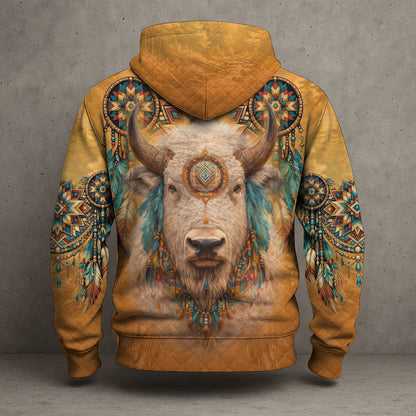 Sacred White Buffalo Hoodie – Native American Spirit All Over Print Hoodie