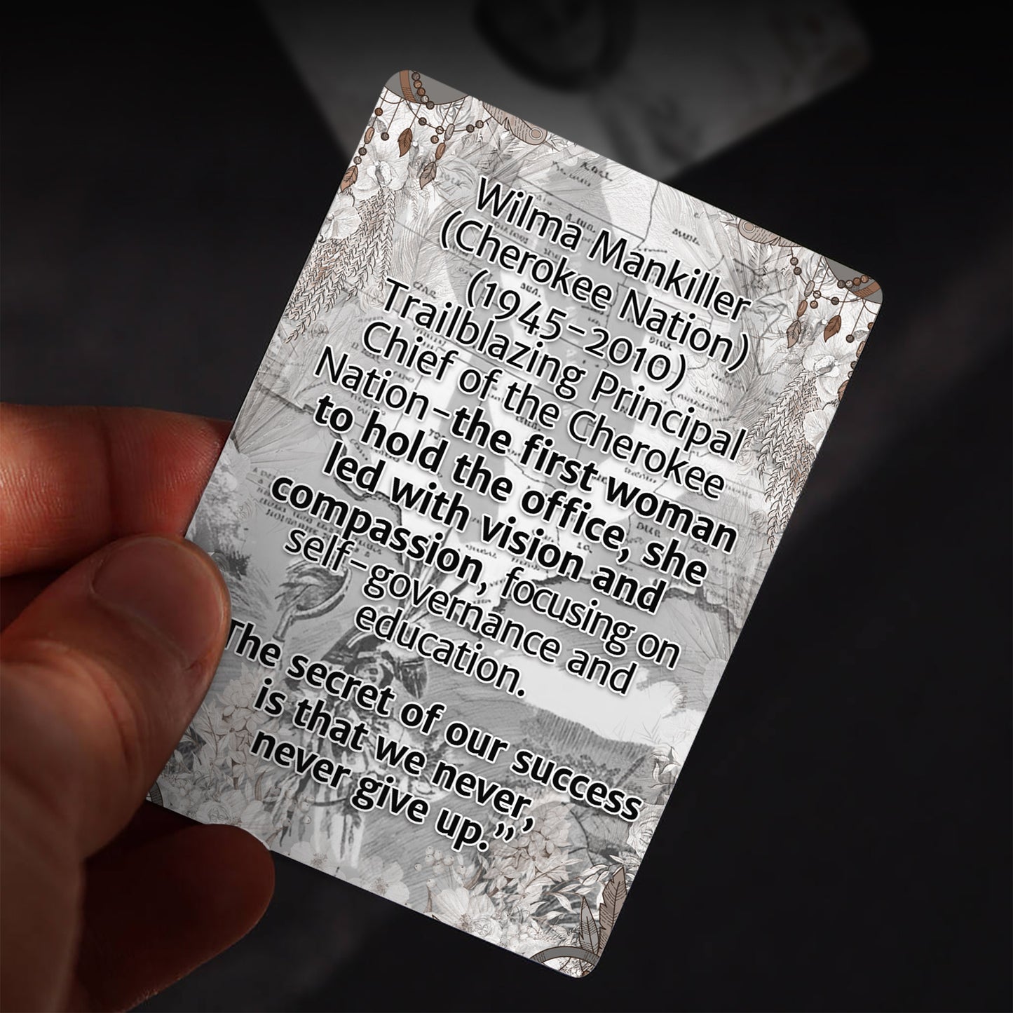 “Honoring Our History” Trading Card Set – 40 Legendary Native Chiefs, Men & Women– Two-Sided 2.5"x3.5"