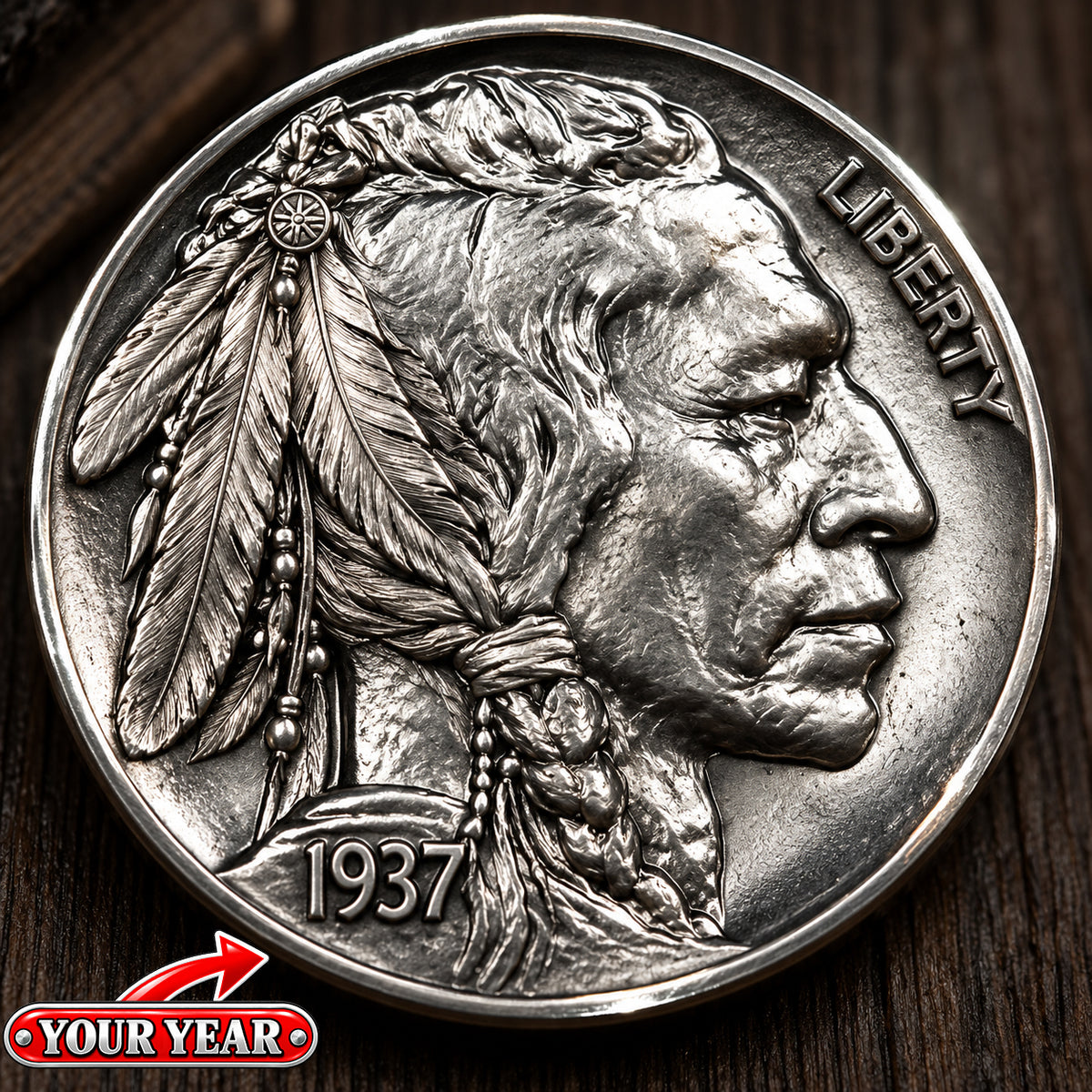 NATIVE AMERICAN HERITAGE THE SPIRIT OF THE BUFFALO - Personalized 3D Printing Pocket Hug