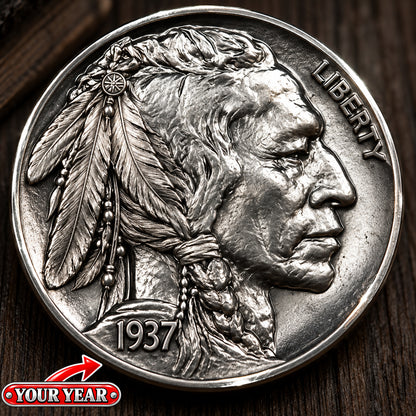 NATIVE AMERICAN HERITAGE THE SPIRIT OF THE BUFFALO - Personalized 3D Printing Pocket Hug