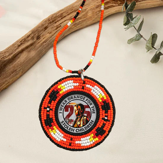 Handmade Beaded Wire Necklace Pendant Every Child Matters