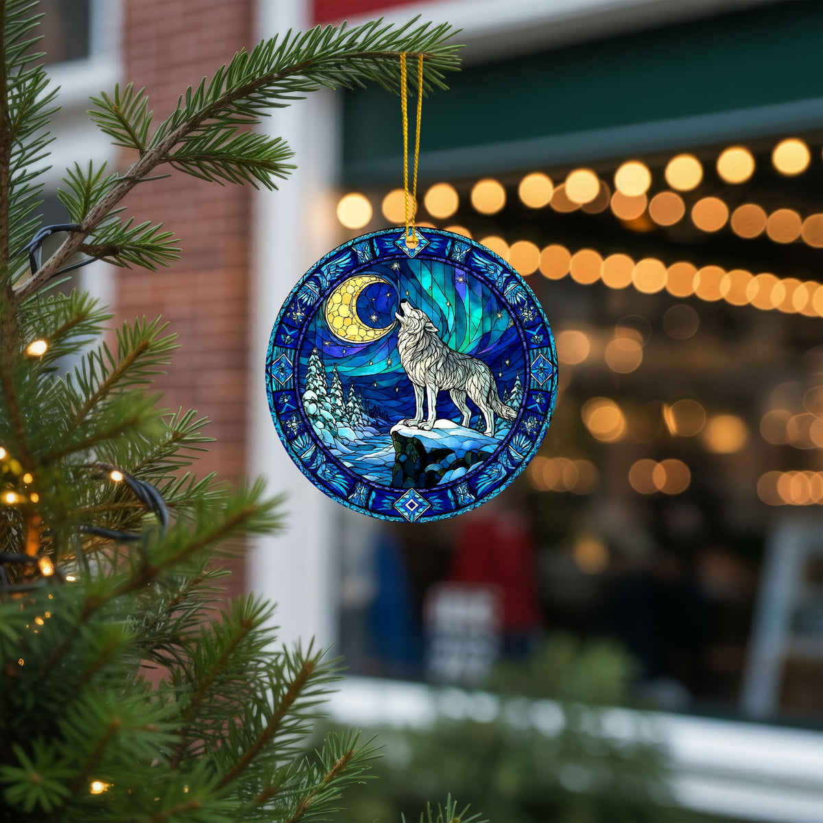 Howling Wolf Style Moonlit Forest - Unique Christmas Gift Decor Flat Acrylic