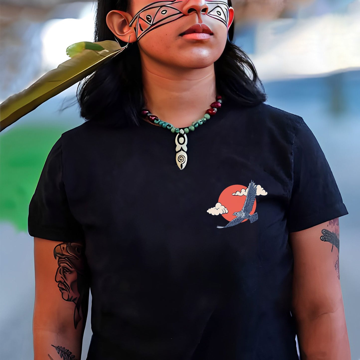 NO ONE IS ILLEGAL ON STOLEN LAND. WE WALK ON NATIVE LAND Style 4 - Two Sides