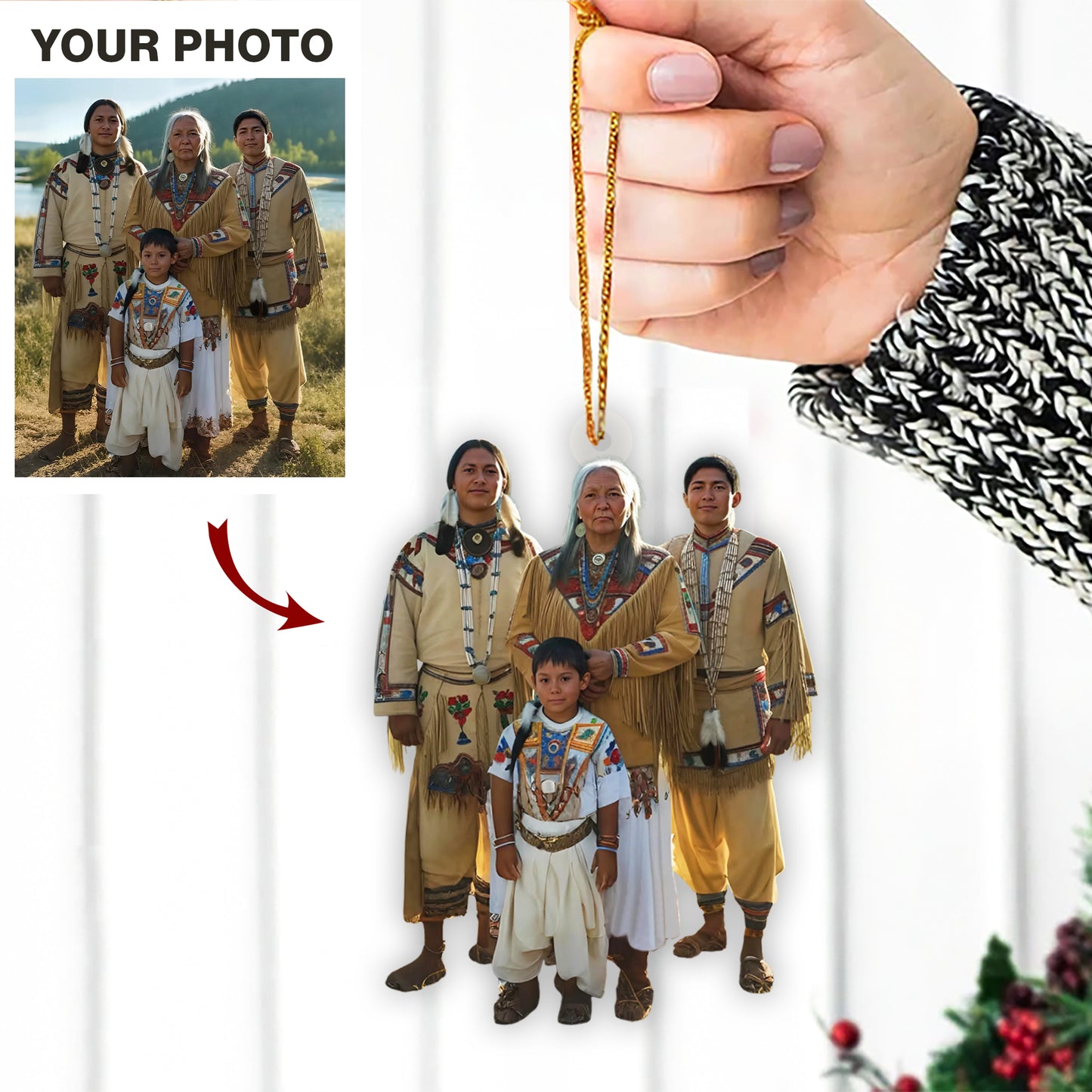 Custom Photo Ornament Acrylic – Personalized Christmas Gift