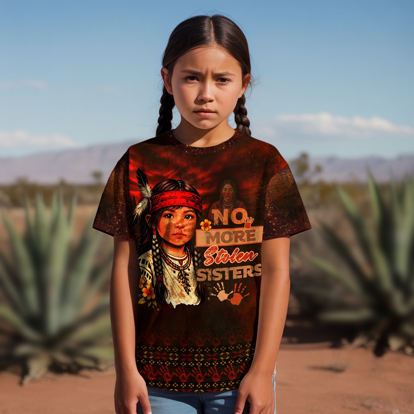 3D T-Shirt " MMIW No More Stolen Sisters"