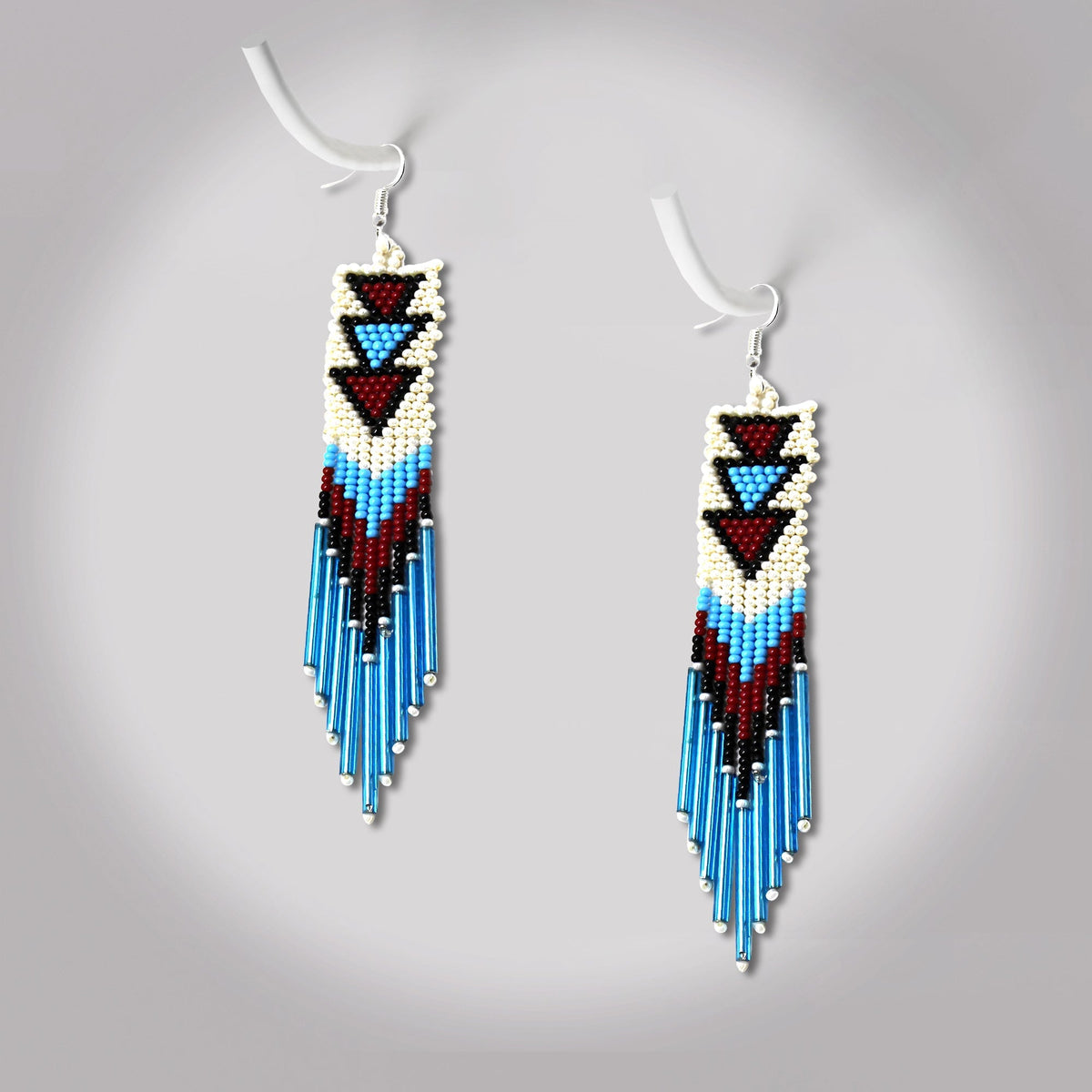 Long Beaded Handmade Hook Earrings For Women