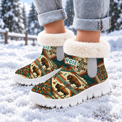 Personalized Snow Boots - Native Buffalo Patter Unique Family Gift for Loved Ones