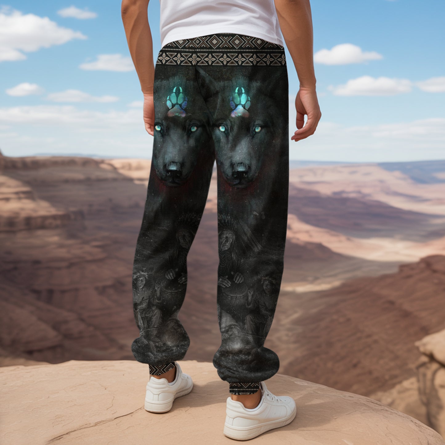 Tribal Aztec Pattern Sweatpants for Men & Women