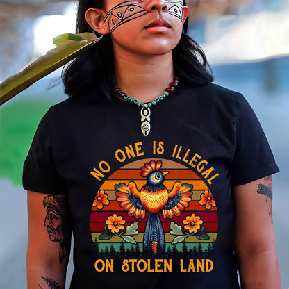 NO ONE IS ILLEGAL ON STOLEN LAND 25 - One sides - Unisex T-Shirt/T-Shirt V-Neck/Hoodie/Sweatshirt