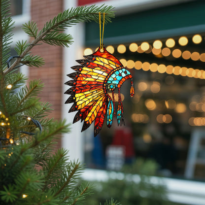 Native American Headdress - Tribal Pride Decor Flat Acrylic
