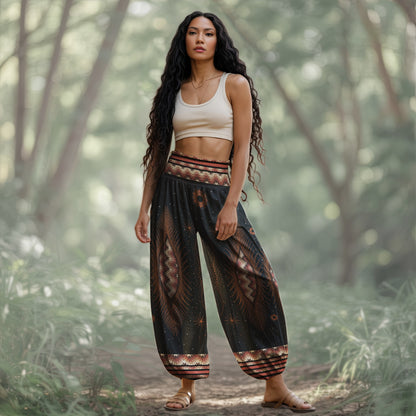 Boho Print Harem Pants – Yoga Boho Clothes with Pockets