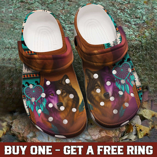 Wolf & Dreamcatcher Clogs – A Heartfelt Family Gift with Soul and Spirit