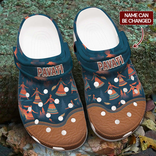 Custom Name Native Clogs with Tribal Design – Ideal Family Gift for All Ages