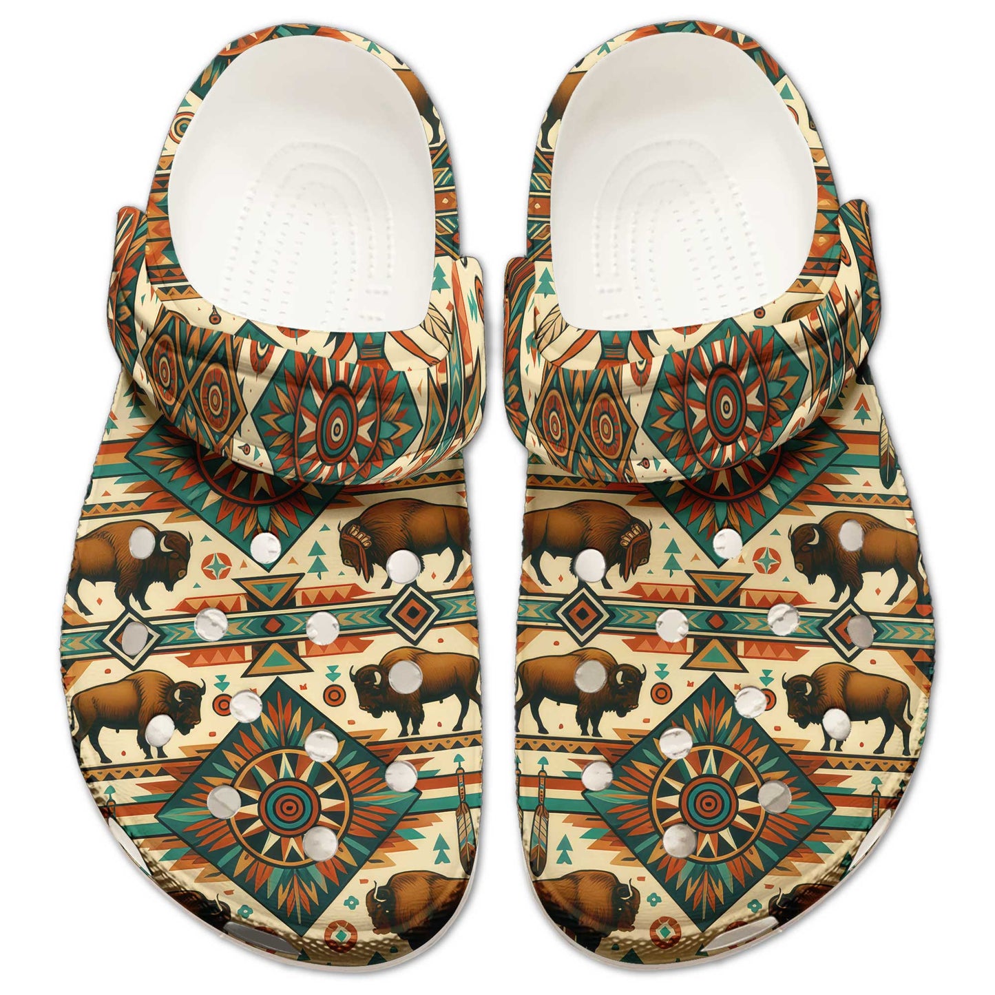 Crocs –Native Buffalo Patter  Unique Family Gift for Loved Ones