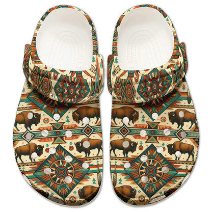 Crocs –Native Buffalo Patter  Unique Family Gift for Loved Ones