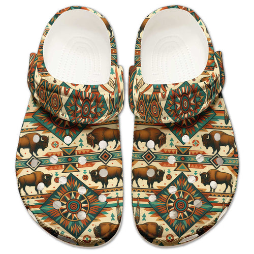 Crocs –Native Buffalo Patter  Unique Family Gift for Loved Ones