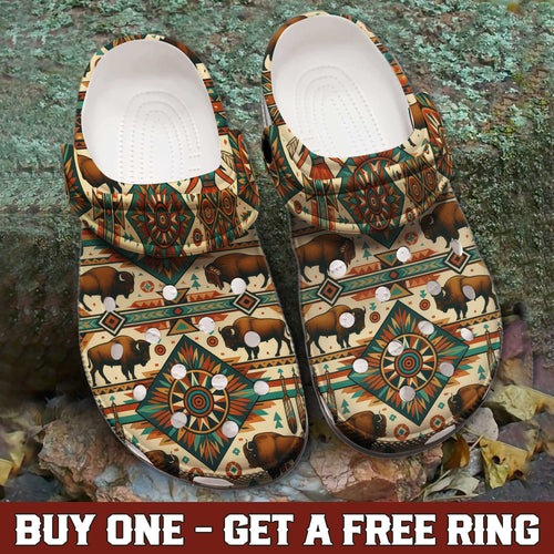Crocs –Native Buffalo Patter  Unique Family Gift for Loved Ones