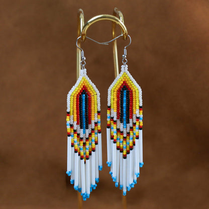 Sunrise Glow Beaded Earrings