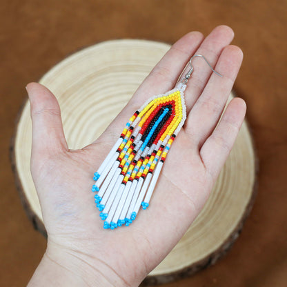 Sunrise Glow Beaded Earrings