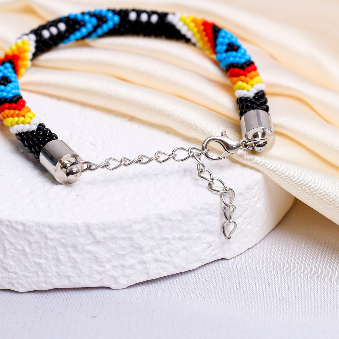 Women's Handmade Black Dusk Beaded Bracelet