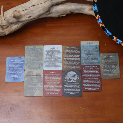 Set of 10 Sacred Animal Plastic Cards – Premium Two-Sided 2.5"x3.5" – 0.1" Thick Durable Plastic