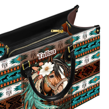 Personalized Leather Handbag for Women - Design Patterns Boho Western Style 01