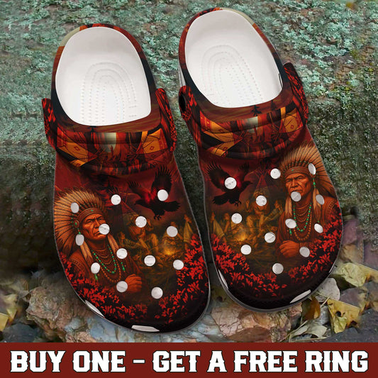 Clogs – Tribal Green, Galloping Horses & Dreamcatcher Motif