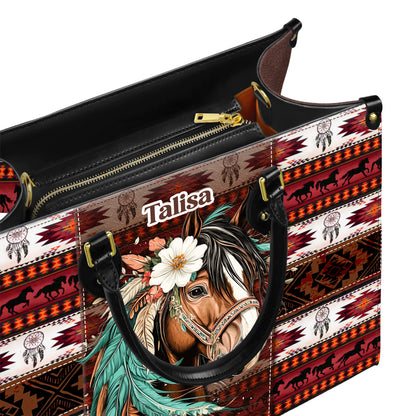 Personalized Leather Handbag for Women - Design Patterns Boho Western Style 02