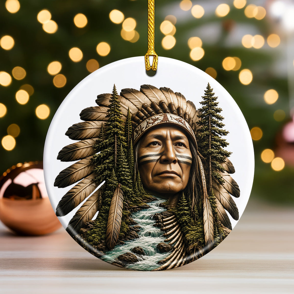 Voice of the Wilderness Native Christmas Ornament – Inspired Heritage Holiday Keepsake