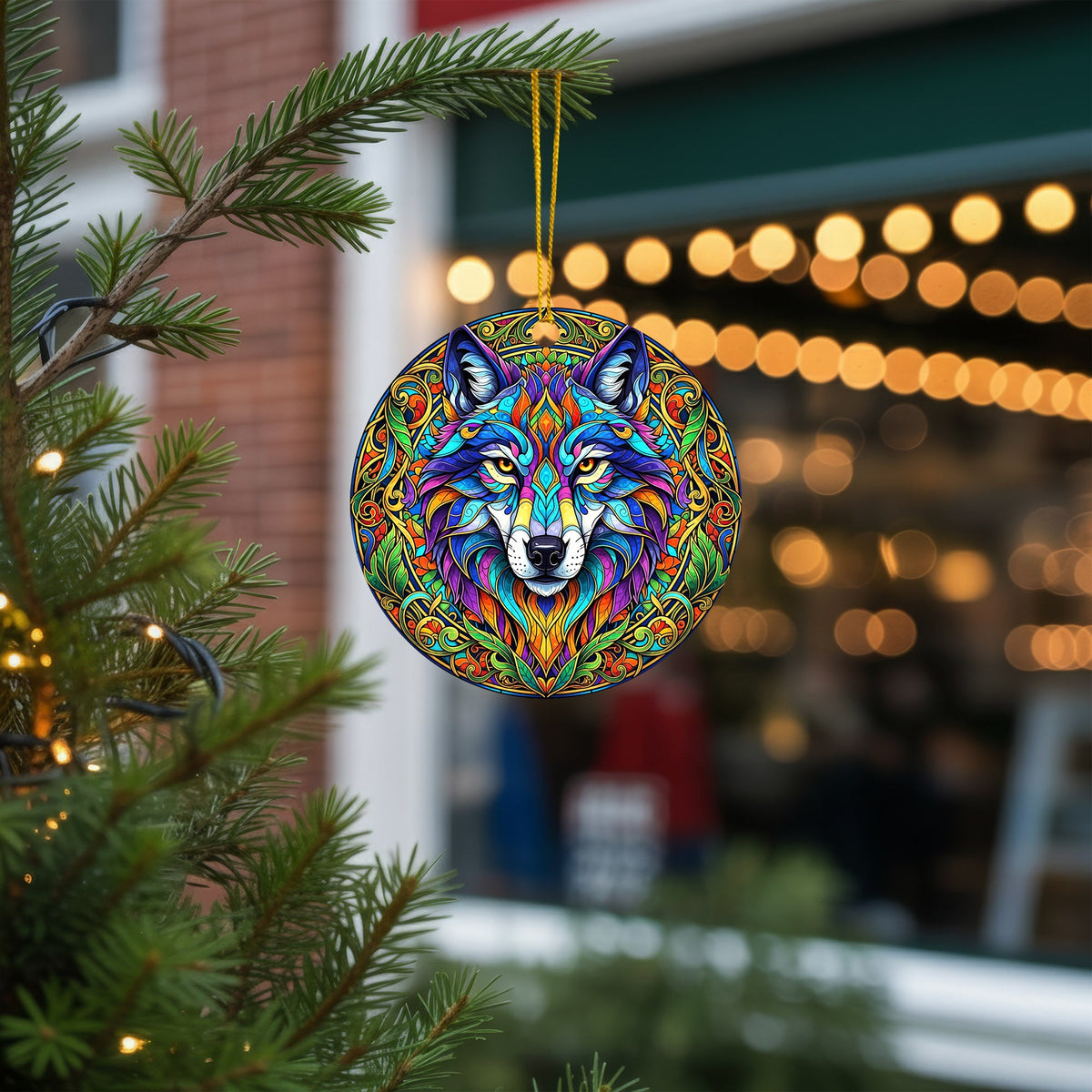 Rainbow Wolf - Psychedelic Spirit Animal - Unique Christmas Gift Decor Flat Acrylic