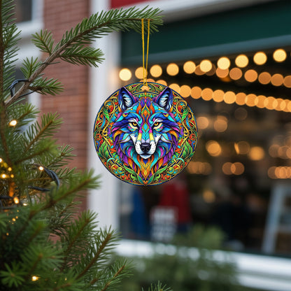 Rainbow Wolf - Psychedelic Spirit Animal - Unique Christmas Gift Decor Flat Acrylic