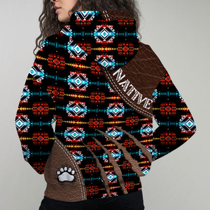 Pattern Bear All Over Print Graphic Native American Style 01