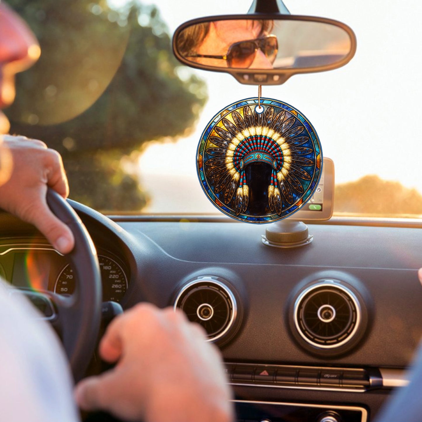 Spirit of the Chief – Native-Inspired Ornament  Acrylic  Symbolizing Wisdom, Leadership, and the Power of Legacy