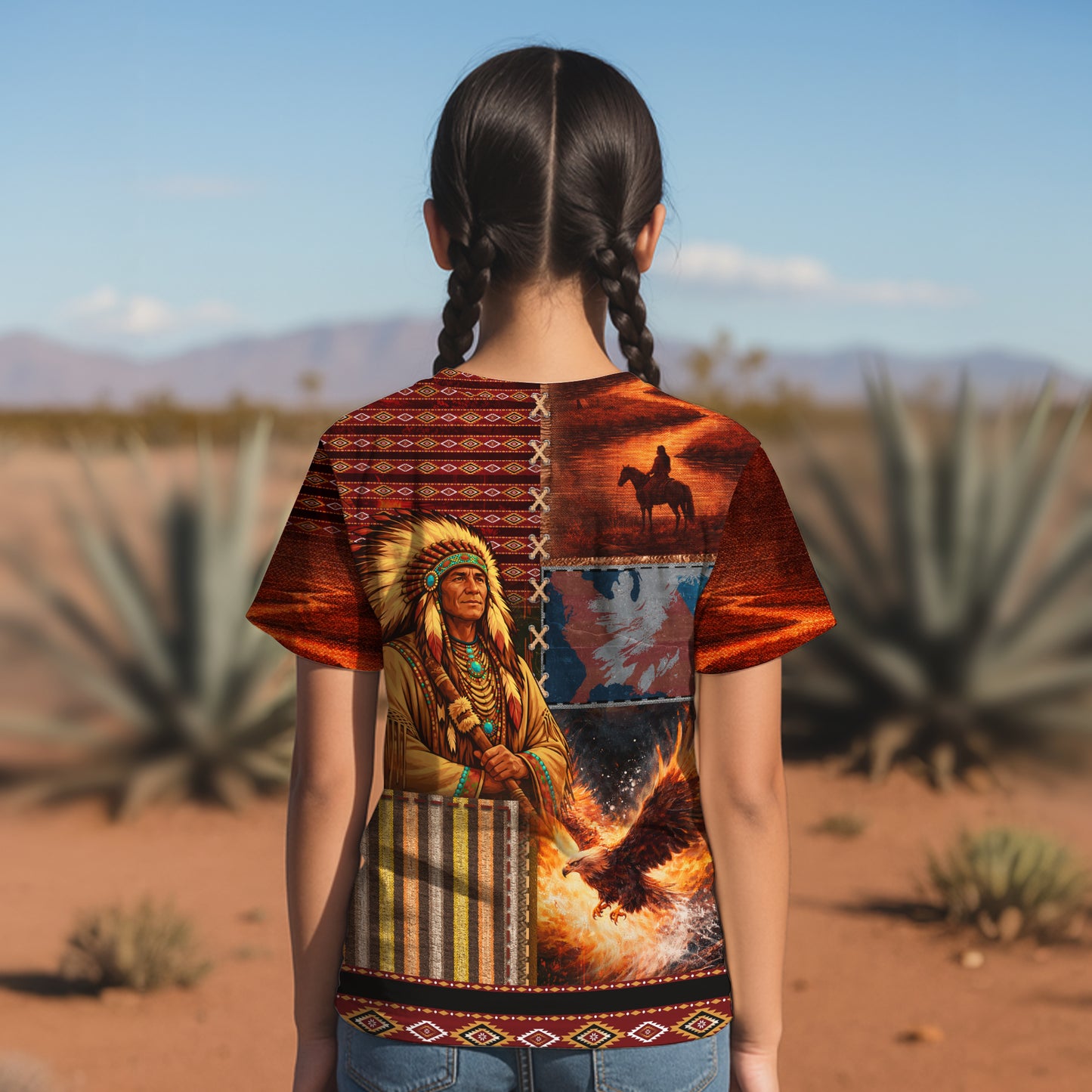 3D T-Shirt  "NO ONE IS ILLEGAL ON STOLEN LAND. WE WALK ON NATIVE LAND