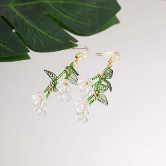 Handcrafted Floral Dangle Earrings