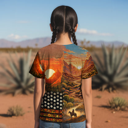 3D T-Shirt  "NO ONE IS ILLEGAL ON STOLEN LAND. WE WALK ON NATIVE LAND