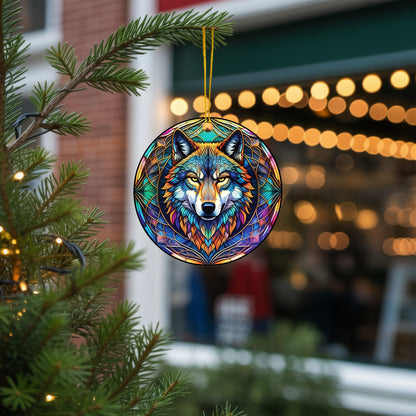 Rainbow Wolf - Tribal Spirit Animal - Unique Christmas Gift Decor Flat Acrylic
