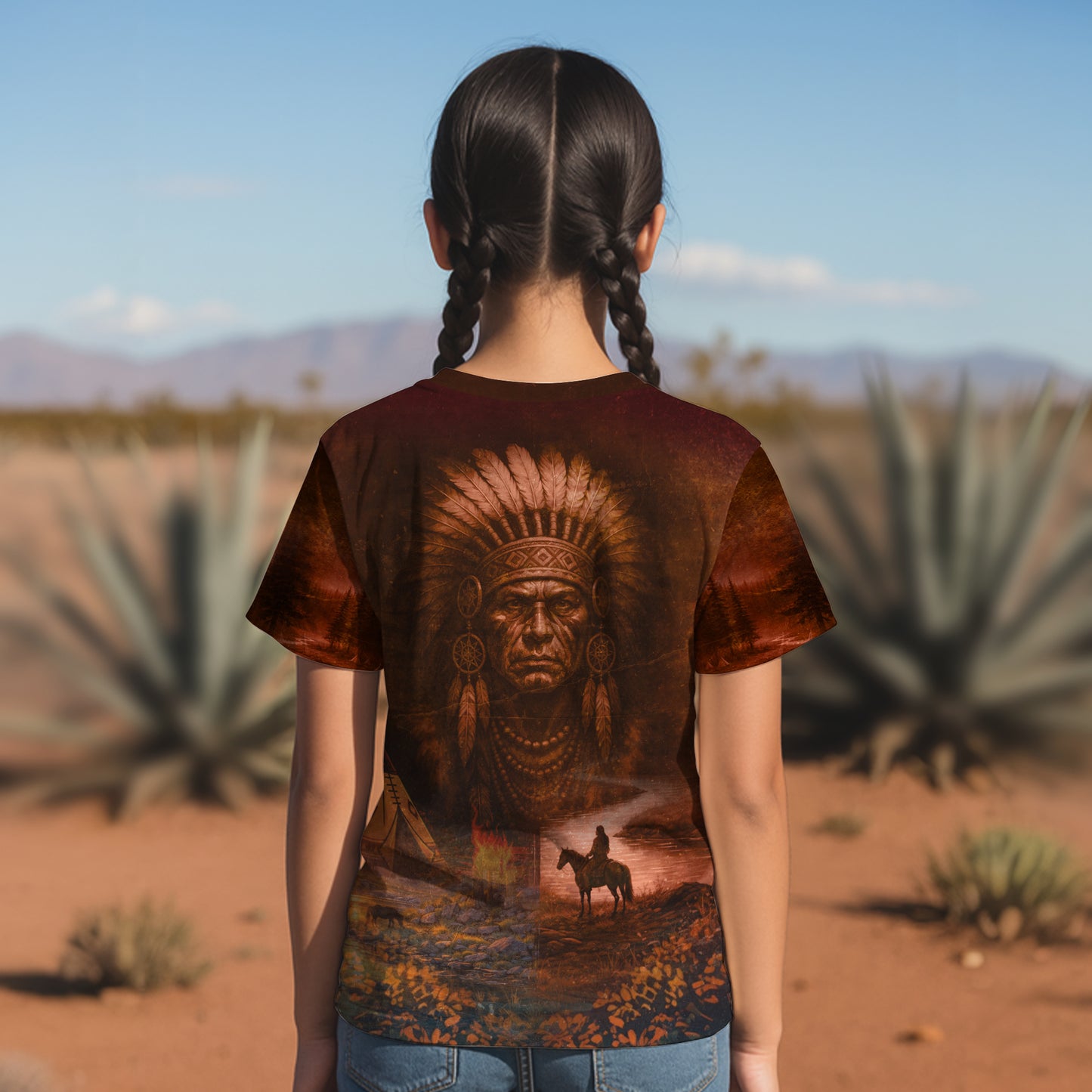 3D T-Shirt  "NO ONE IS ILLEGAL ON STOLEN LAND. WE WALK ON NATIVE LAND"