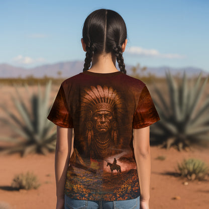 3D T-Shirt  "NO ONE IS ILLEGAL ON STOLEN LAND. WE WALK ON NATIVE LAND"