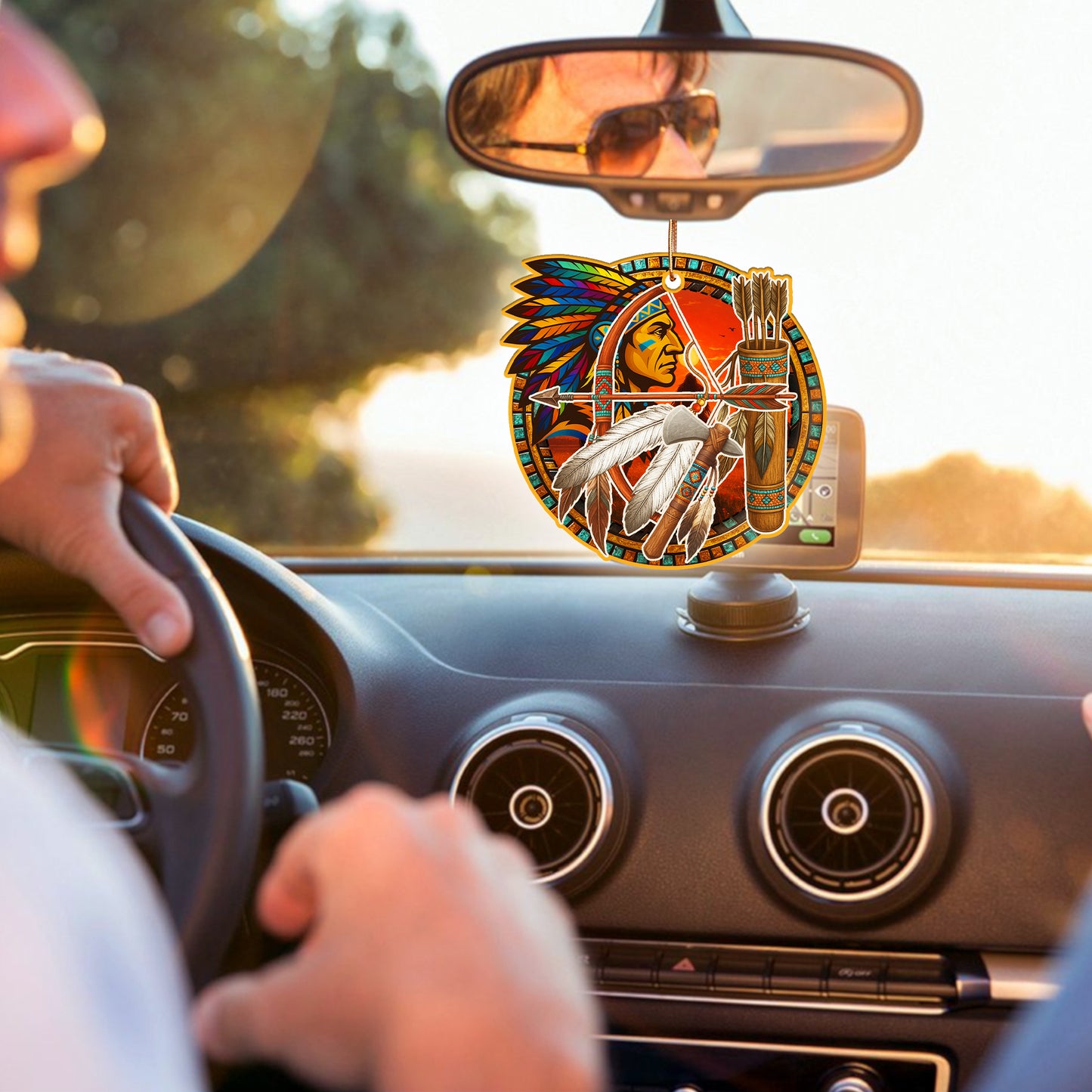 "Tribal Warrior Ornament Acrylic – Strength, Courage & Honor Christmas Decor