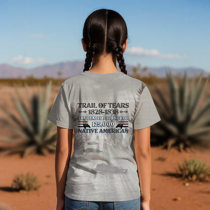 3D T-Shirt  "Trail Of Tears 1828 - 1838 125000 Native American Shirt Man Ride Horse