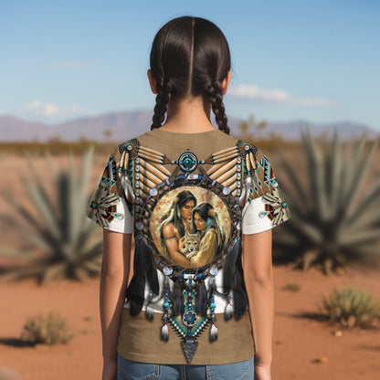 3D T-Shirt  "Feather Native Motifs"