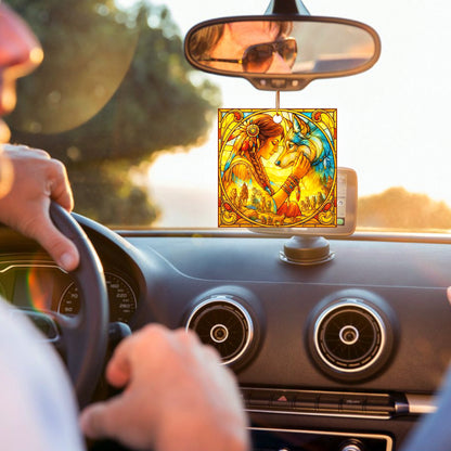 The Spirit Bond – Woman and Wolf Ornament Acrylic