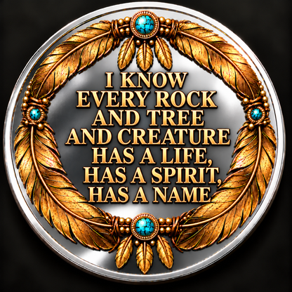 Pocahontas Powhatan Coin, Personalized Name & Year, Native American Heritage Keepsake, Inspirational Quote Gift