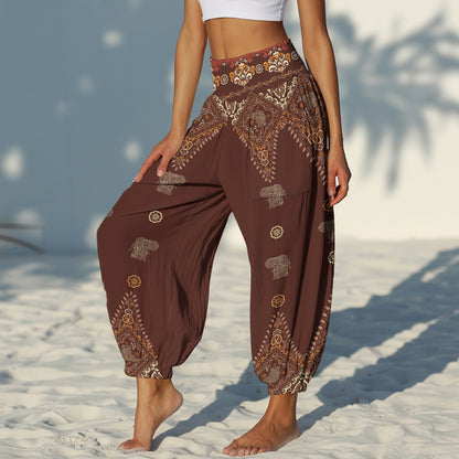Elephant Vibe Harem Pants – Boho Yoga Pants with Pockets 15
