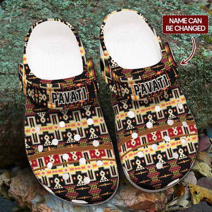 Custom Name Bold Tribal Clogs – Striking Native-Inspired Gift for the Whole Family