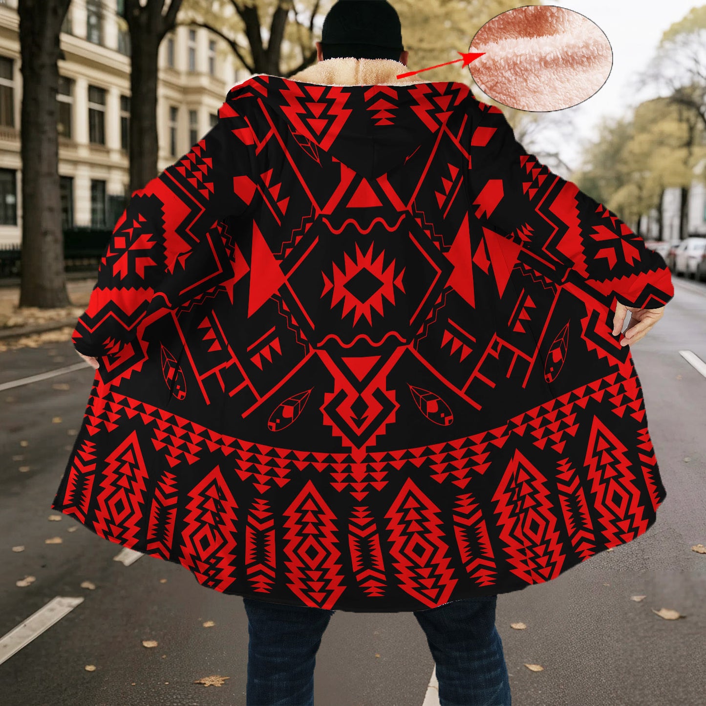 Red Pattern Native Cloak WCS